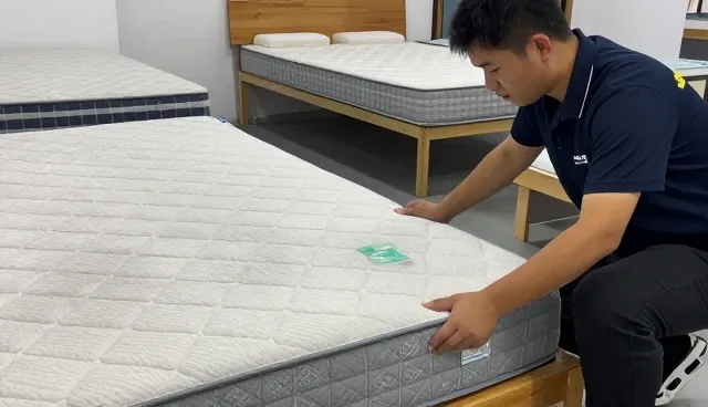 南通普罗旺家居有限公司展示高密度独立袋装弹簧床垫实际应用效果